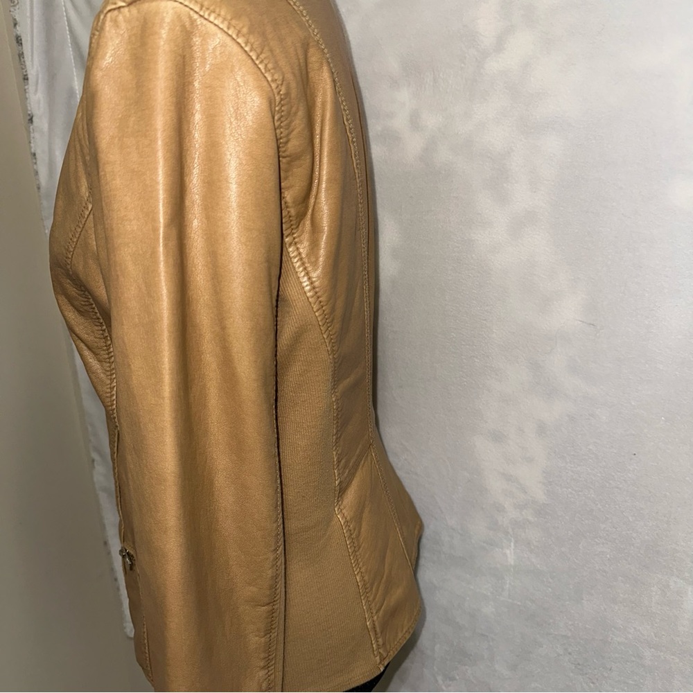 Express Leather Jacket Tan - Picture 6 of 11